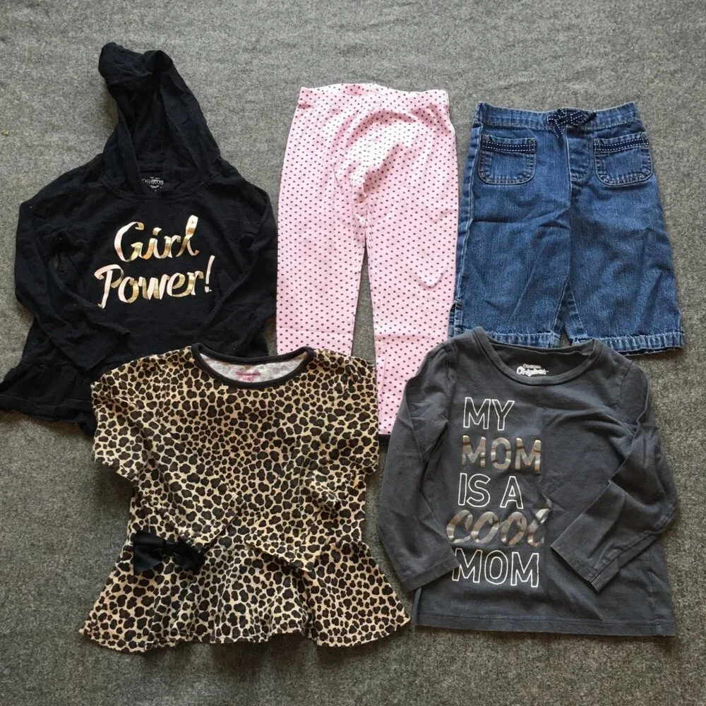 Toddler Girl‎ Size 3/3T Clothing Lot 5x Pieces Bulk Winter Preppy Organic Cotton